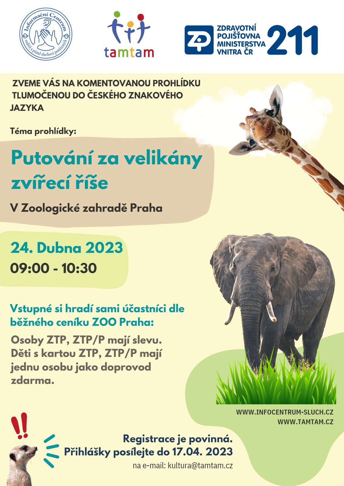 Pozvánka ZOO - duben